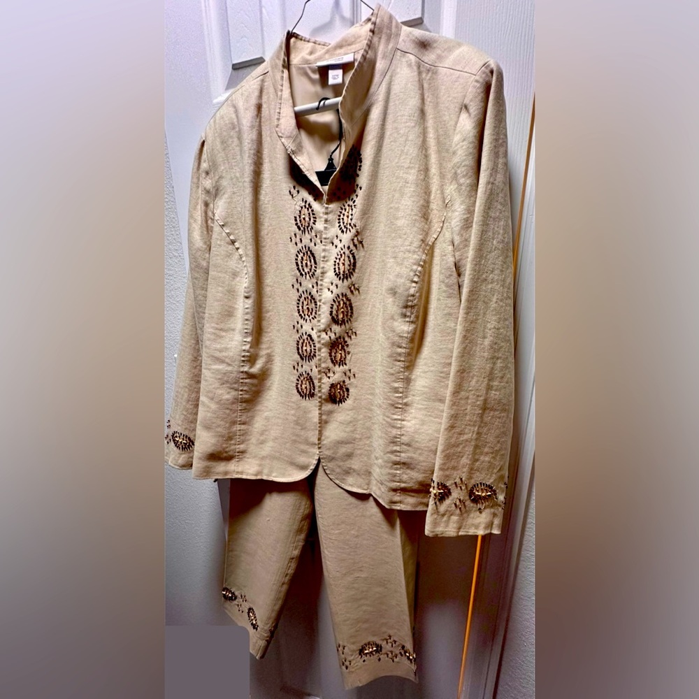 Dressbarn linen pant suit set